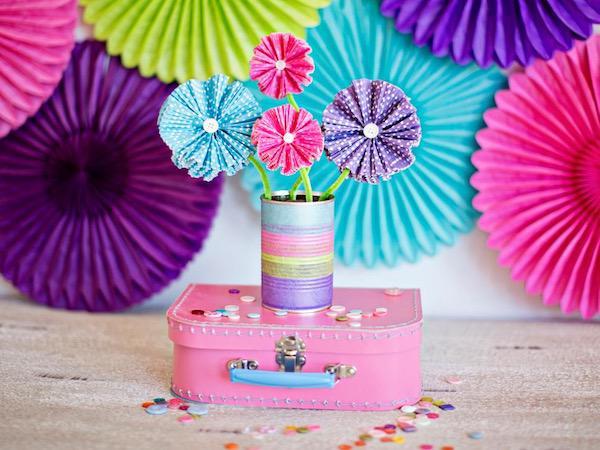 Bellas flores de papel