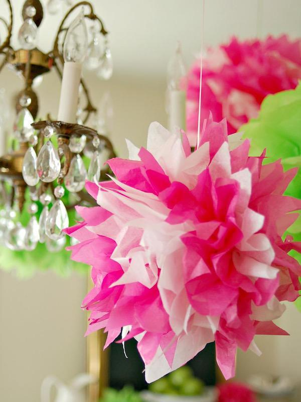 Pom pons de papel