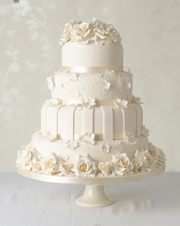 Pastel totalmente blanco