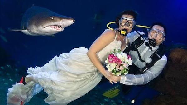 4. Una boda submarina.