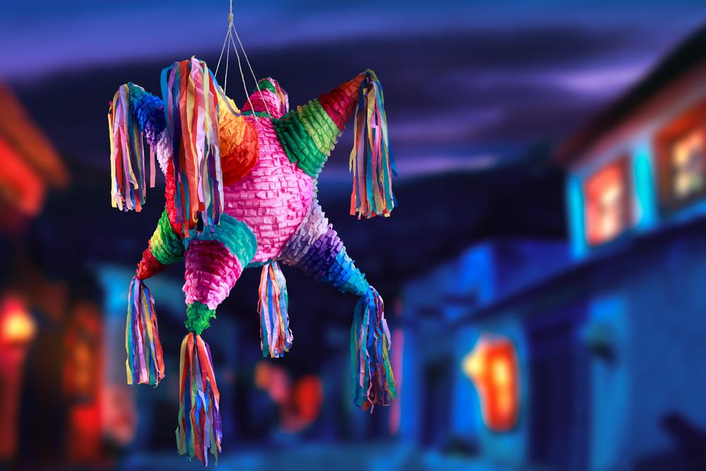 Piñata con 7 picos.
