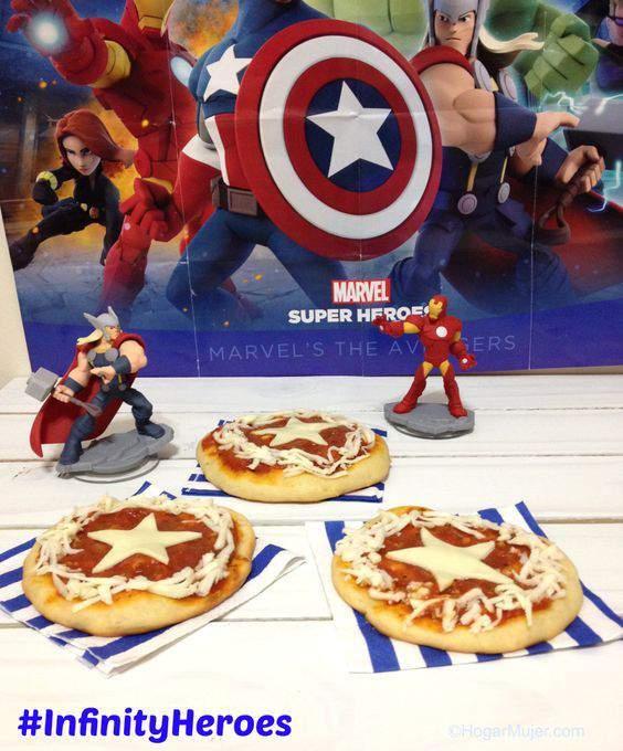 Unas pizzas en forma del escudo