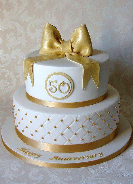 Ideas de pasteles para boda de oro (50 años). - Sugerencias Tu Fiestón